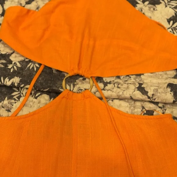 🔥🔥🔥🔥🔥 Orange Cutout Maxi Dress - Picture 9 of 16